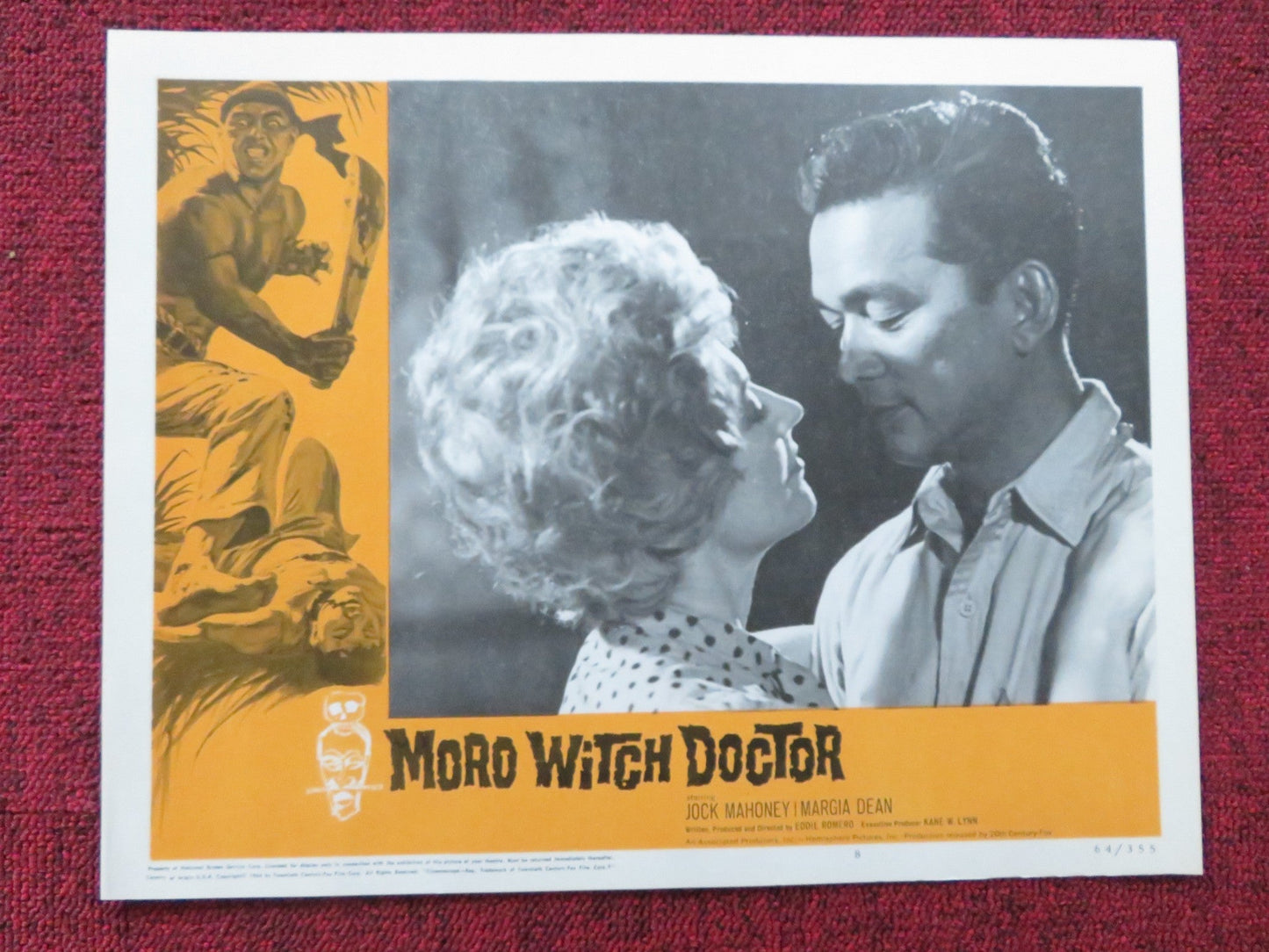 MORO WITCH DOCTOR US LOBBY CARD FULL SET JOCK MAHONEY MARGIA DEAN 1964 Rendezvous Cinema Movie posters