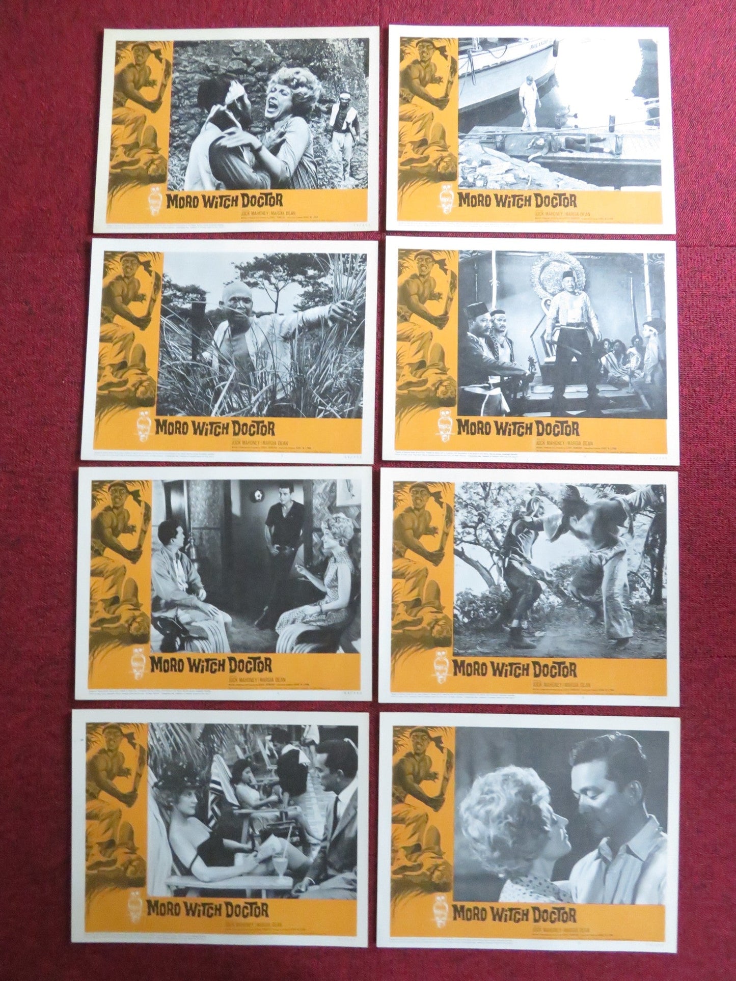 MORO WITCH DOCTOR US LOBBY CARD FULL SET JOCK MAHONEY MARGIA DEAN 1964 Rendezvous Cinema Movie posters