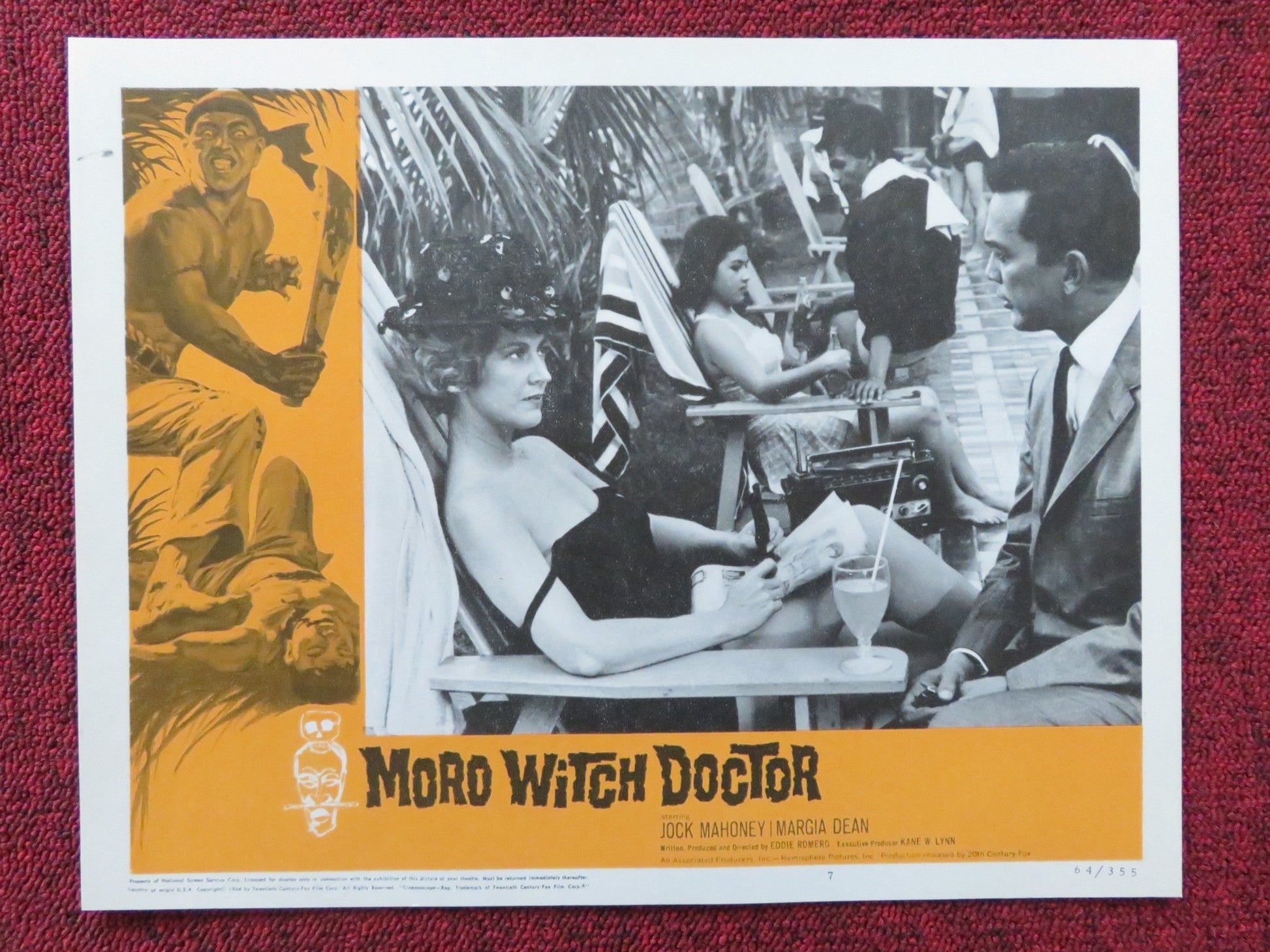 MORO WITCH DOCTOR US LOBBY CARD FULL SET JOCK MAHONEY MARGIA DEAN 1964 Rendezvous Cinema Movie posters