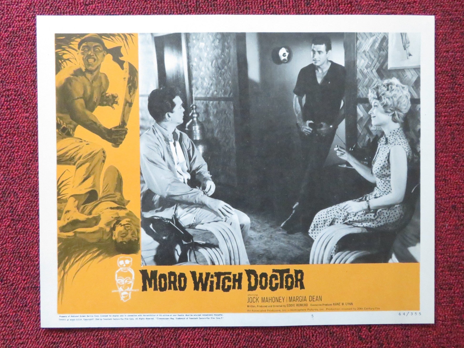 MORO WITCH DOCTOR US LOBBY CARD FULL SET JOCK MAHONEY MARGIA DEAN 1964 Rendezvous Cinema Movie posters