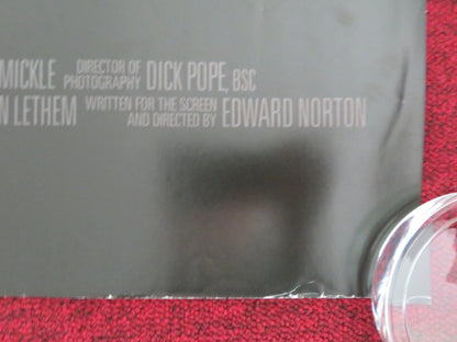 MOTHERLESS BROOKLYN UK QUAD ROLLED POSTER EDWARD NORTON BRUCE WILLIS 2019 - Rendezvous Cinema