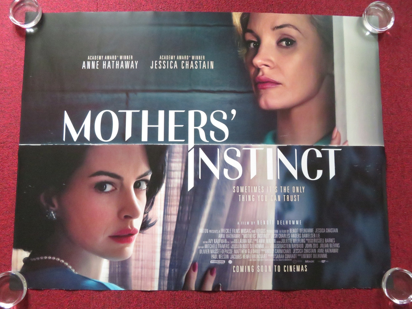 MOTHERS' INSTINCT UK QUAD ROLLED POSTER ANNE HATHAWAY JESSICA CHASTAIN 2024 Rendezvous Cinema Movie posters