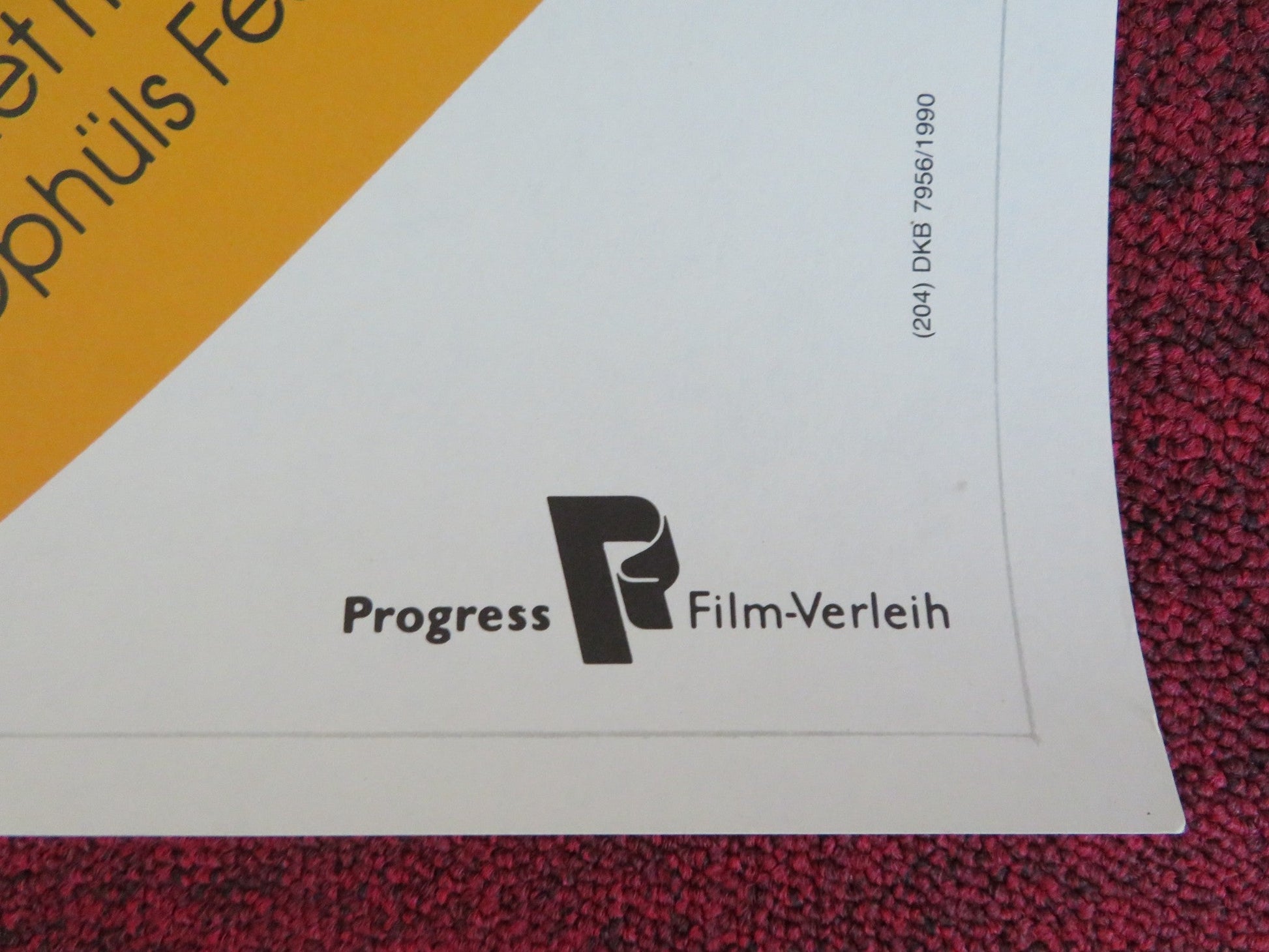 MOTIVSUCHE GERMAN POSTER ROLLED PETER ZIMMERMANN ARIANNE BORBACH 1990 Rendezvous Cinema Movie posters