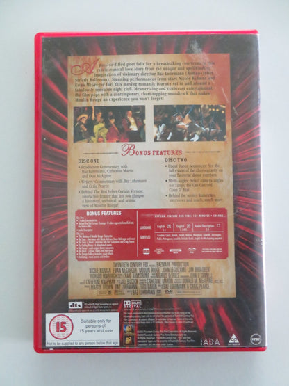 MOULIN ROUGE - B (DVD) EWAN MCGREGOR MICOLE KIDMAN 2001 REGION 2 Movie posters