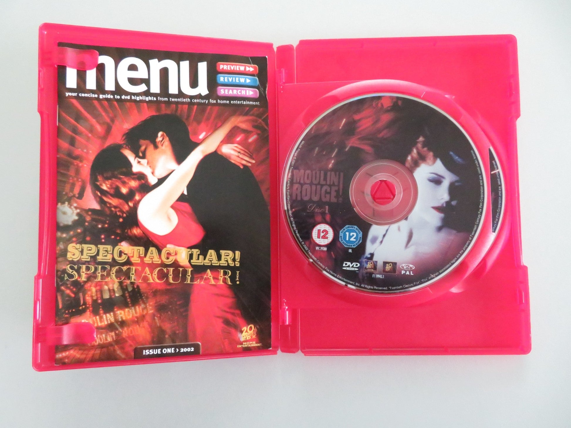 MOULIN ROUGE - B (DVD) EWAN MCGREGOR MICOLE KIDMAN 2001 REGION 2 Movie posters