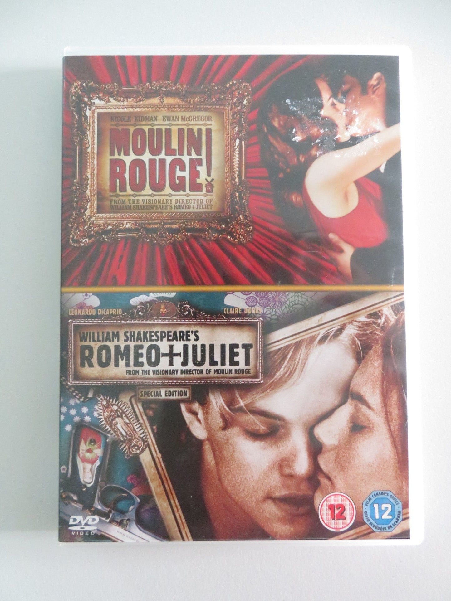 MOULIN ROUGE! / ROMEO + JULIET (DVD) KIDMAN DICAPRIO MCGREGOR 2001 REGION 2 Movie posters