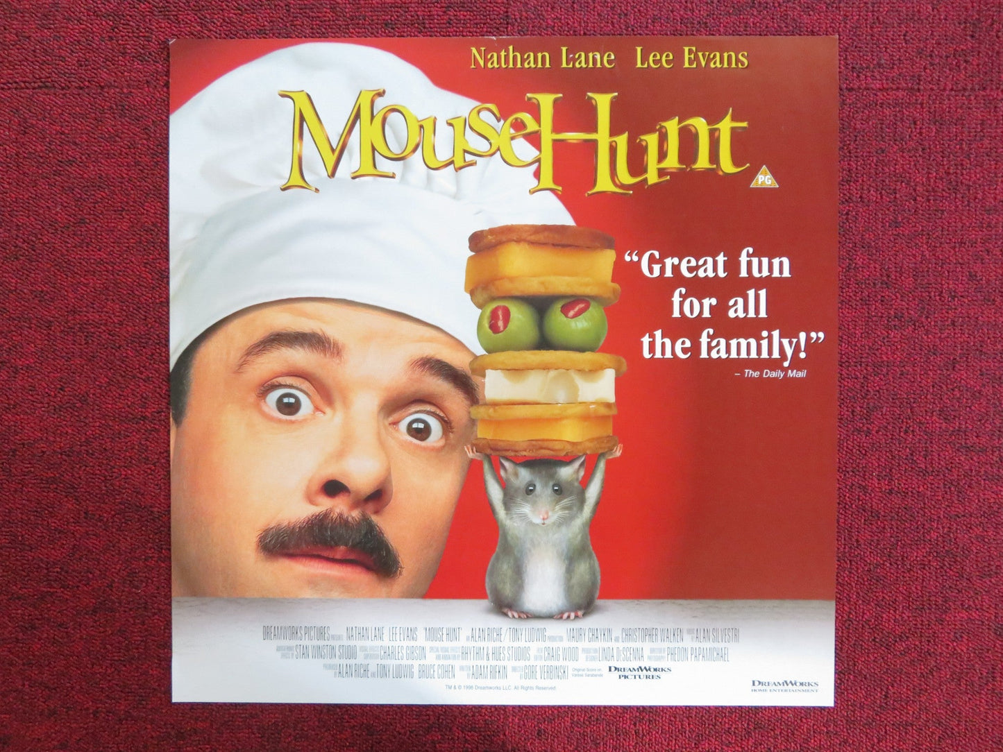 MOUSE HUNT VHS VIDEO POSTER LEE EVANS NATHAN LANE 1997 Rendezvous Cinema Movie posters
