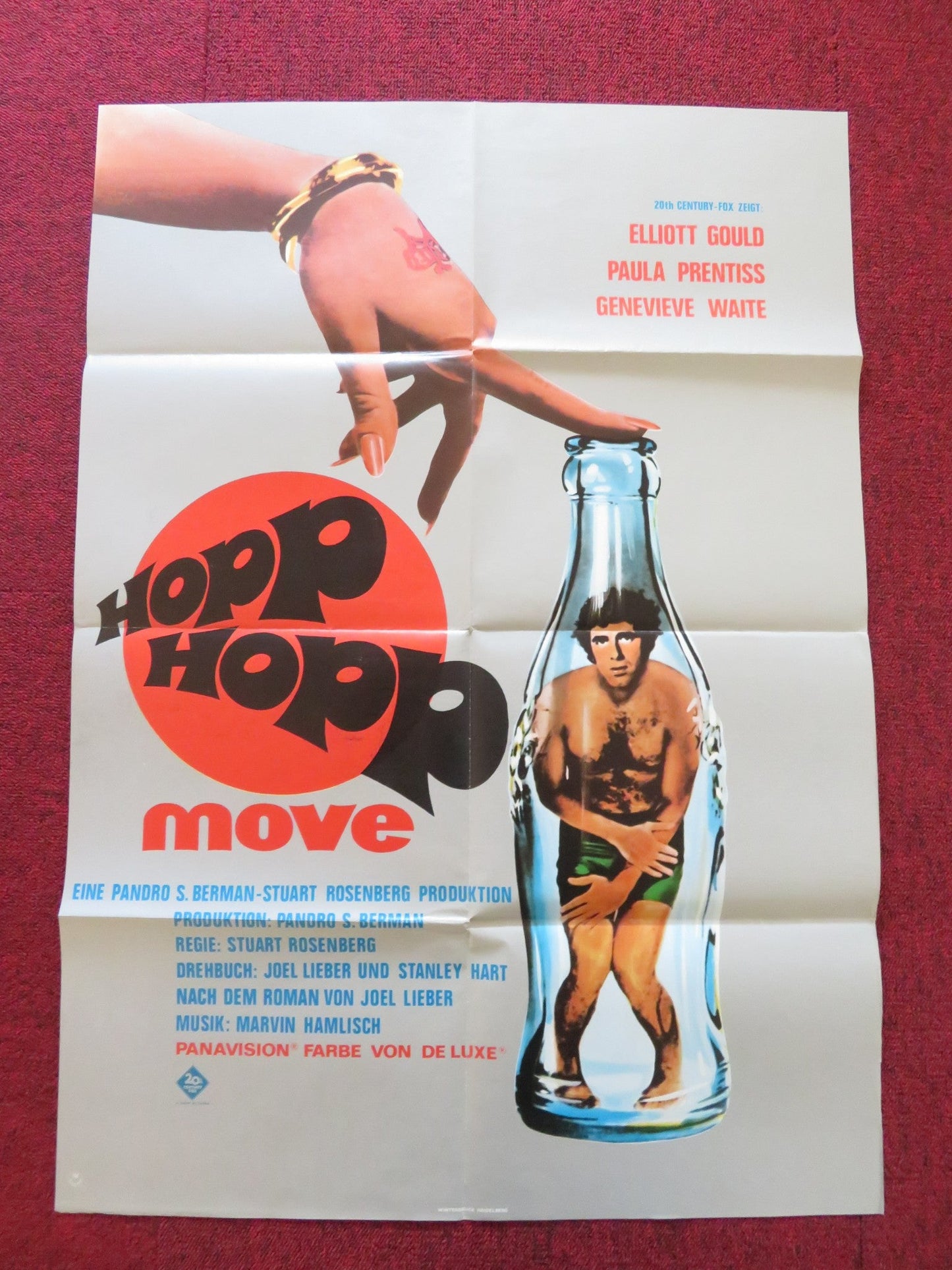 MOVE GERMAN A1 POSTER FOLDED ELLIOTT GOULD PAULA PRENTISS 1970 Rendezvous Cinema Movie posters