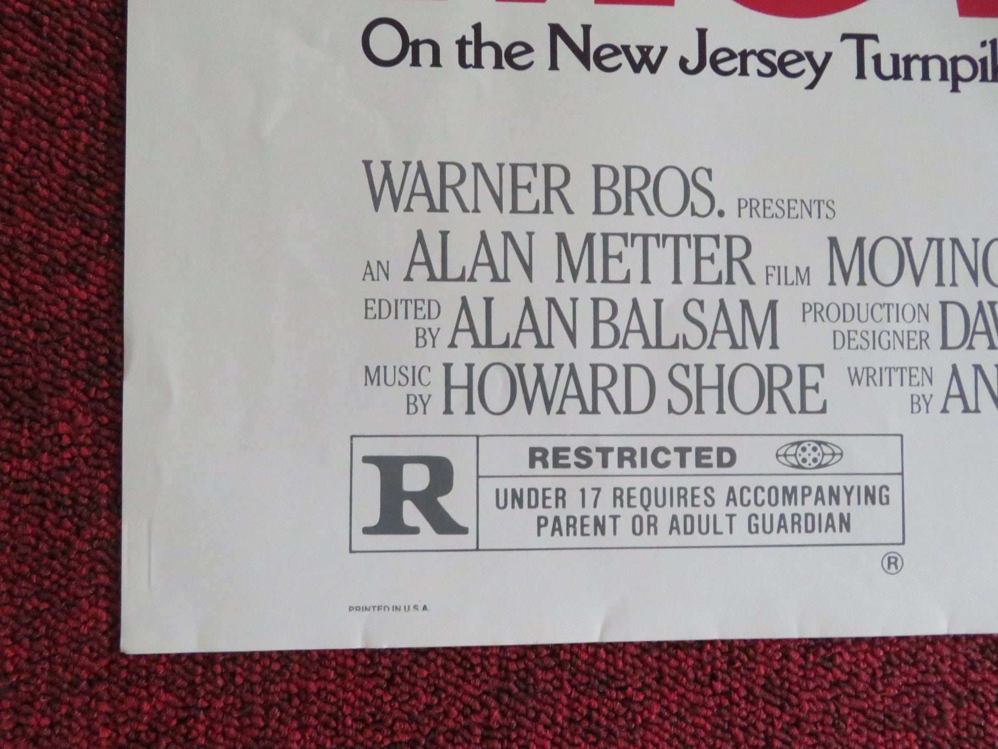 MOVING FOLDED US ONE SHEET POSTER RICHARD PRYOR BEVERLY TODD 1988 Rendezvous Cinema Movie posters