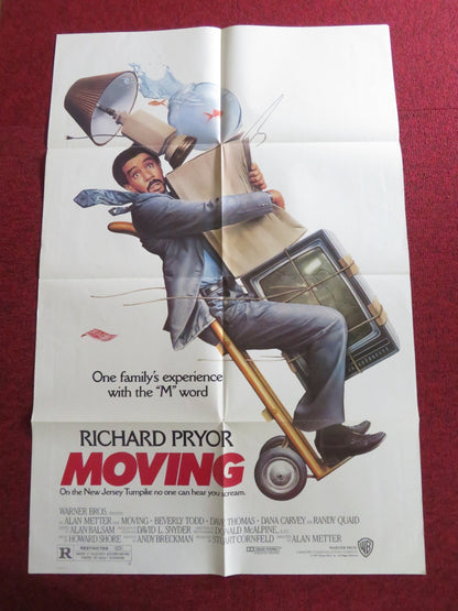 MOVING FOLDED US ONE SHEET POSTER RICHARD PRYOR BEVERLY TODD 1988 Rendezvous Cinema Movie posters