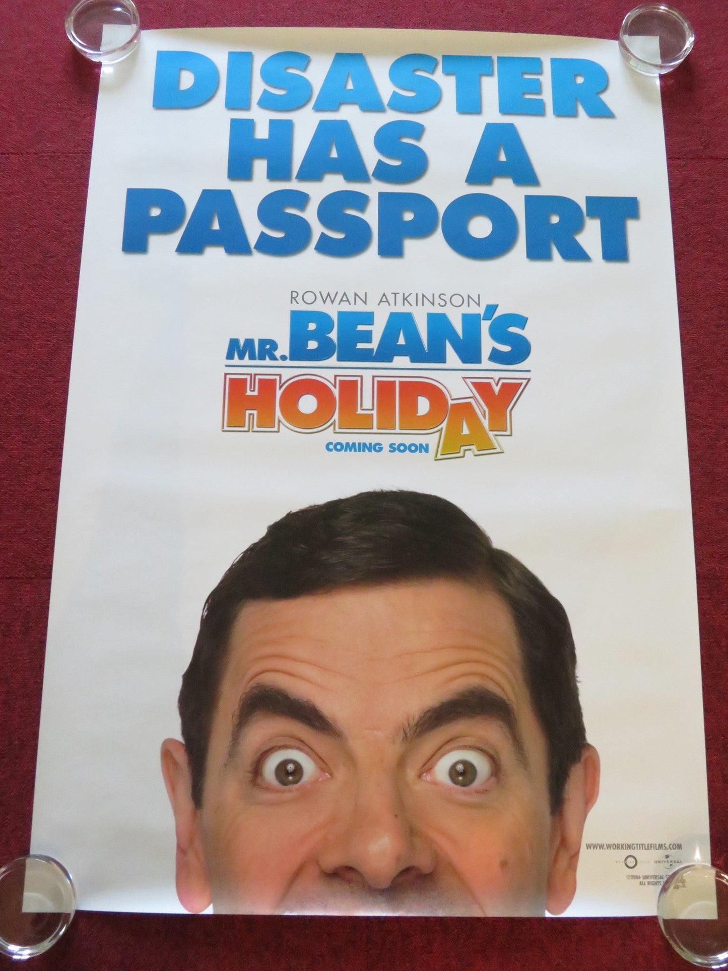 MR BEAN'S HOLIDAY US ONE SHEET ROLLED POSTER ROWAN ATKINSON STEVE PEMBERTON 2007 Rendezvous Cinema Movie posters
