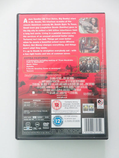 Mr. Deeds (DVD) Adam Sandler Winona Ryder 2002 Region 2 Movie posters