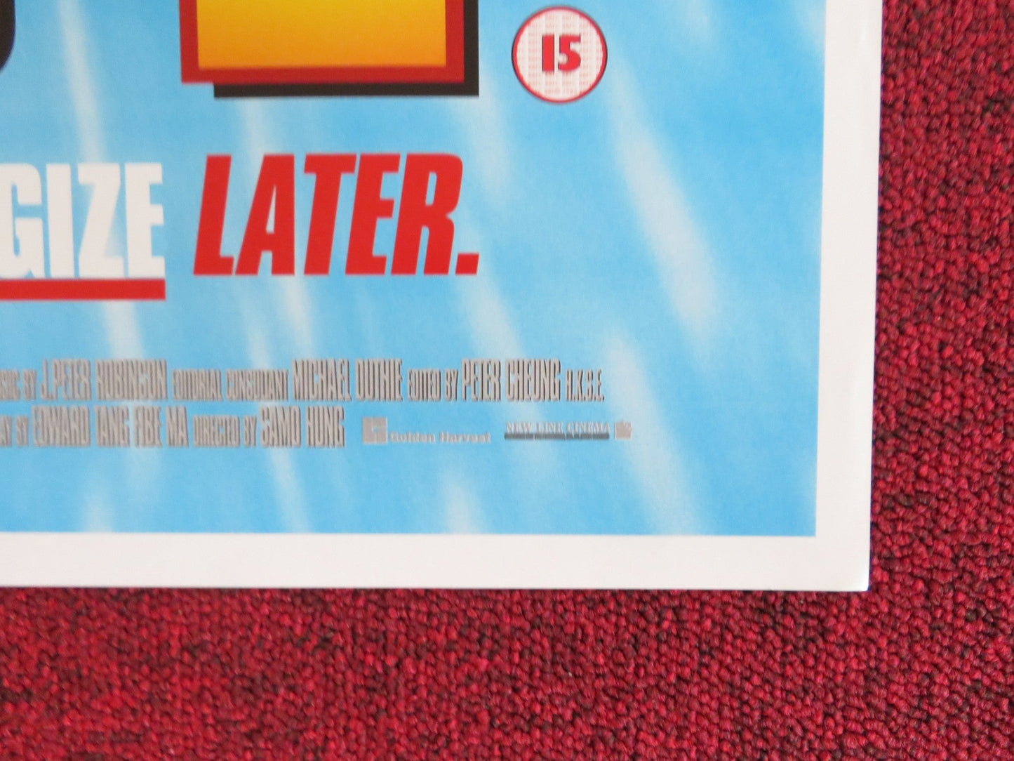 MR. NICE GUY VHS POSTER ROLLED JACKIE CHAN RICHARD NORTON 1997 Rendezvous Cinema Movie posters