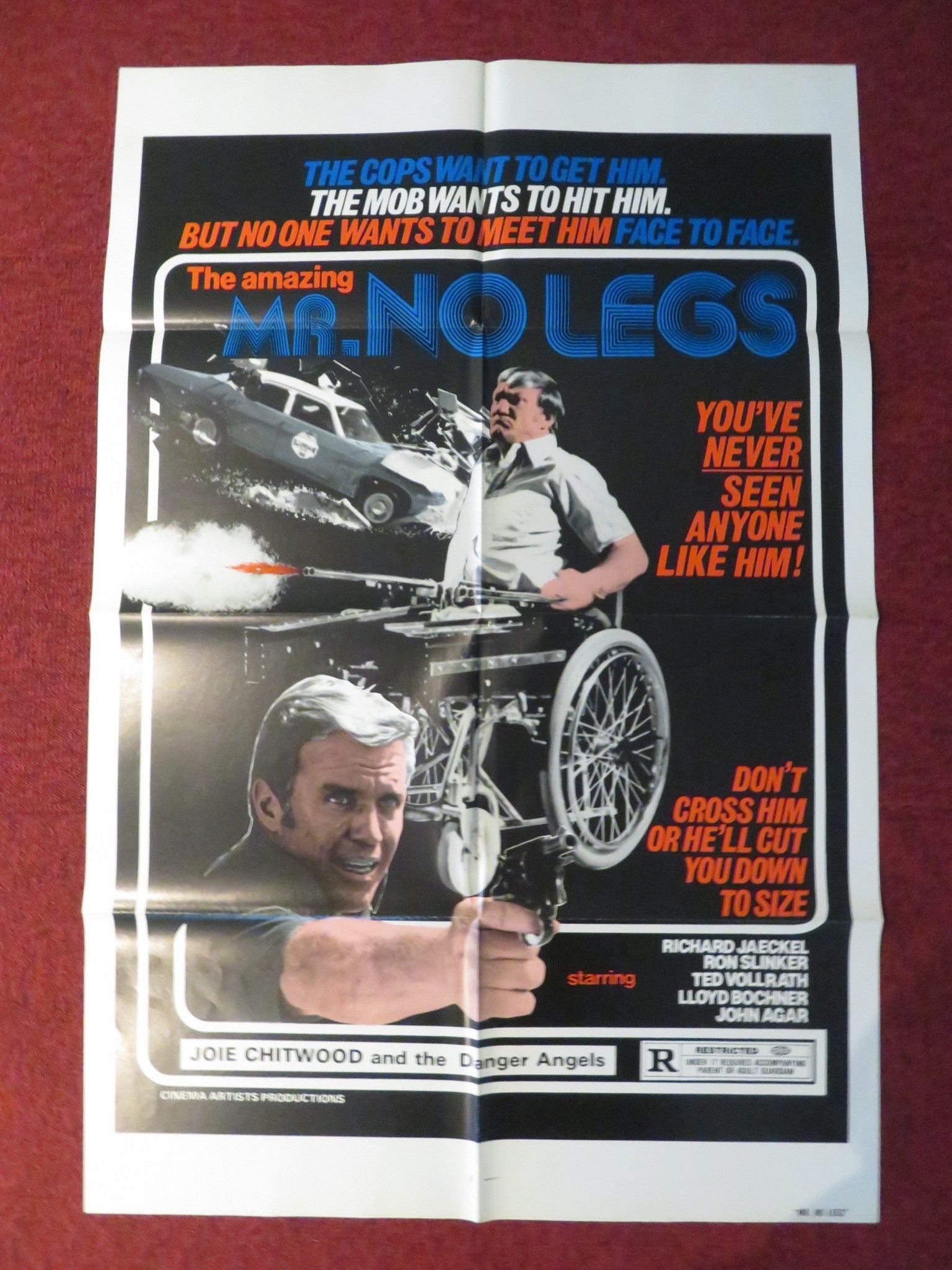 MR. NO LEGS FOLDED US ONE SHEET POSTER RICHARD JAECKEL RON SLINKER 1978 Rendezvous Cinema Movie posters