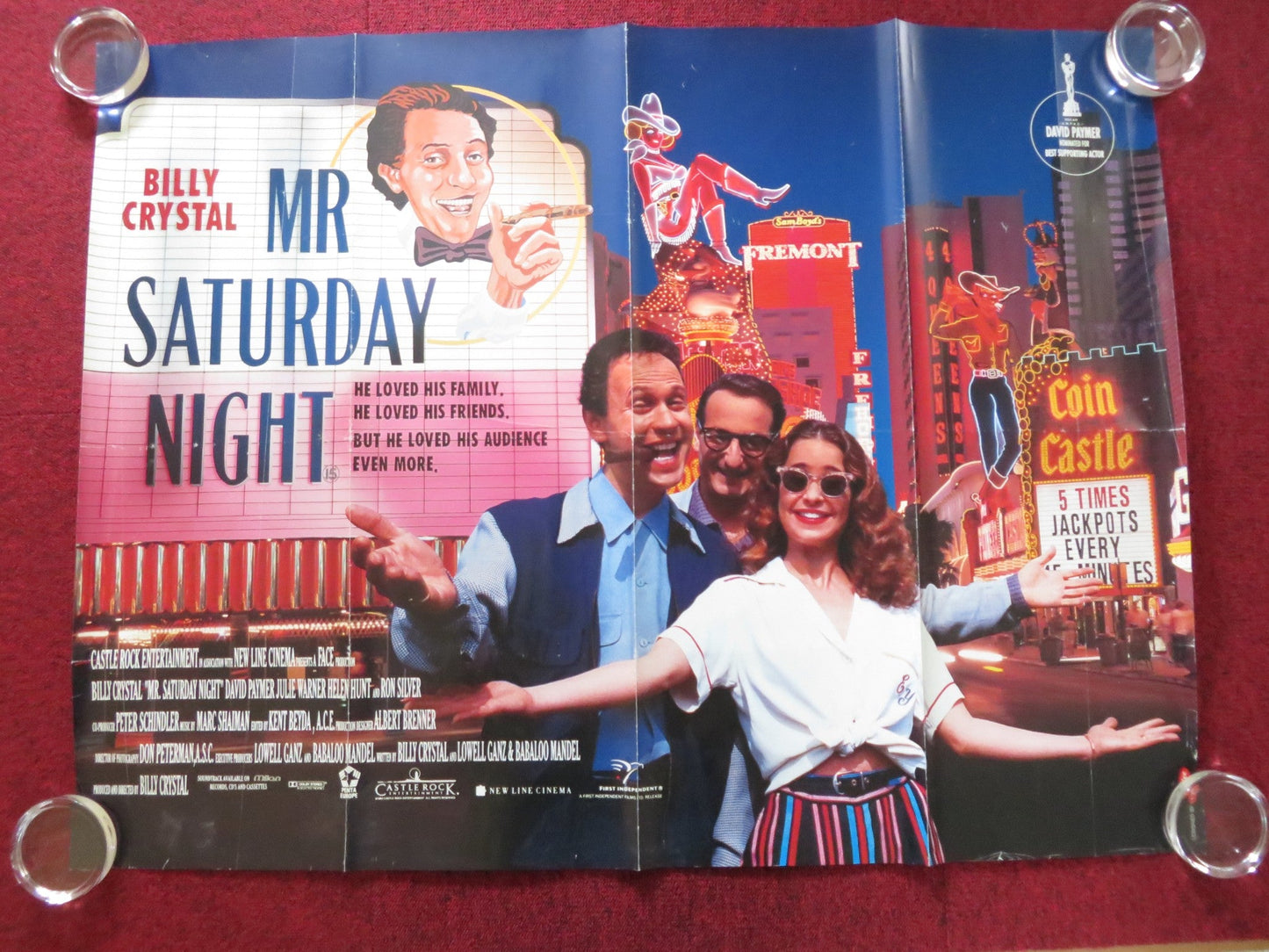 MR SATURDAY NIGHT UK QUAD ROLLED POSTER BILLY CRYSTAL HELEN HUNT 1992 Rendezvous Cinema Movie posters