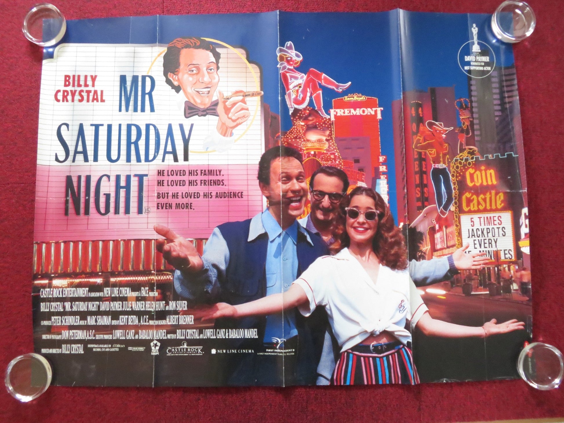 MR SATURDAY NIGHT UK QUAD ROLLED POSTER BILLY CRYSTAL HELEN HUNT 1992 Rendezvous Cinema Movie posters