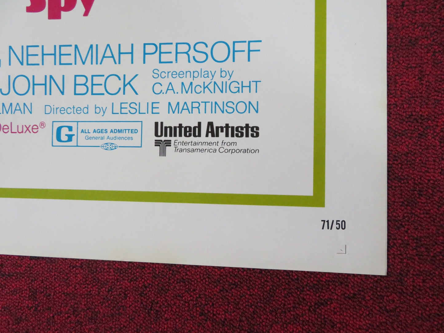 MRS. POLLIFAX - SPY FOLDED US ONE SHEET POSTER ROSALIND RUSSELL D. MCGAVIN 1970 Rendezvous Cinema Movie posters