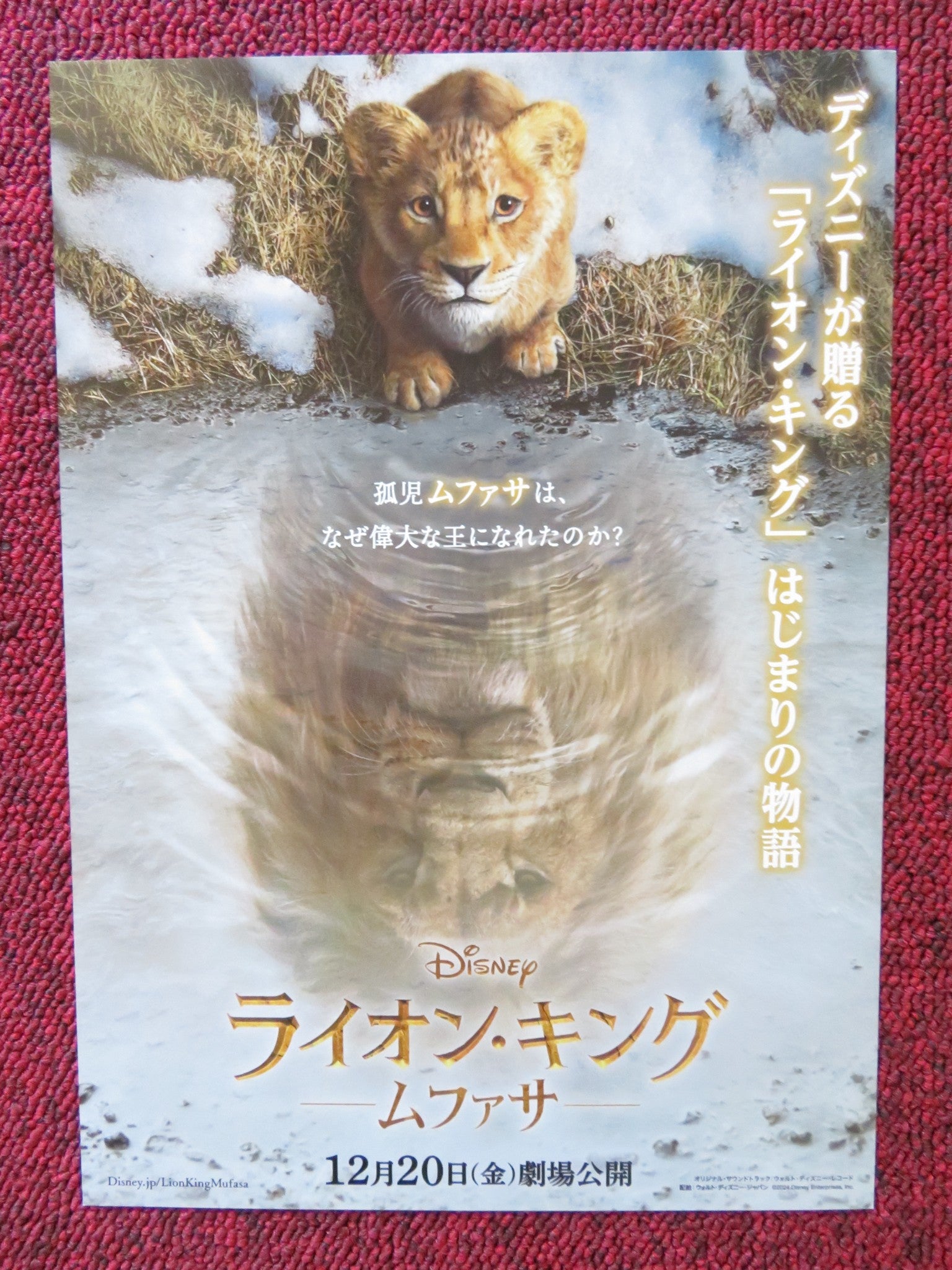 MUFASA: THE LION KING JAPANESE CHIRASHI (B5) POSTER DISNEY AARON PIERRE 2024 Rendezvous Cinema Movie posters