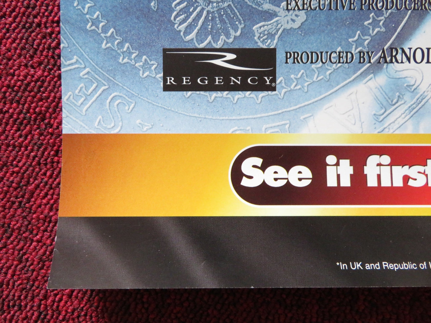 MURDER AT 1600 VHS VIDEO POSTER WESLEY SNIPES DIANE LANE 1997 Rendezvous Cinema Movie posters