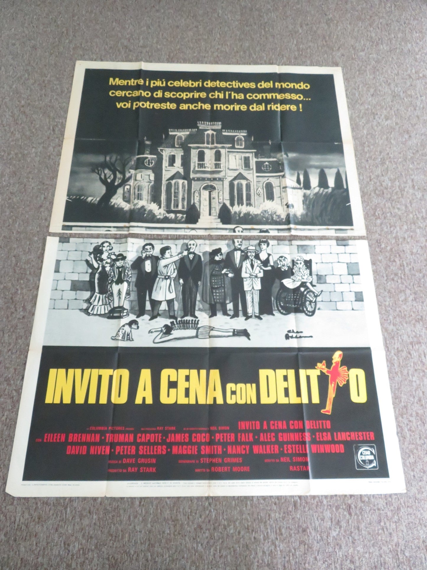 MURDER BY DEATH ITALIAN 4 FOGLIO POSTER EILEEN BRENNAN TRUMAN CAPOTE 1976 Movie posters