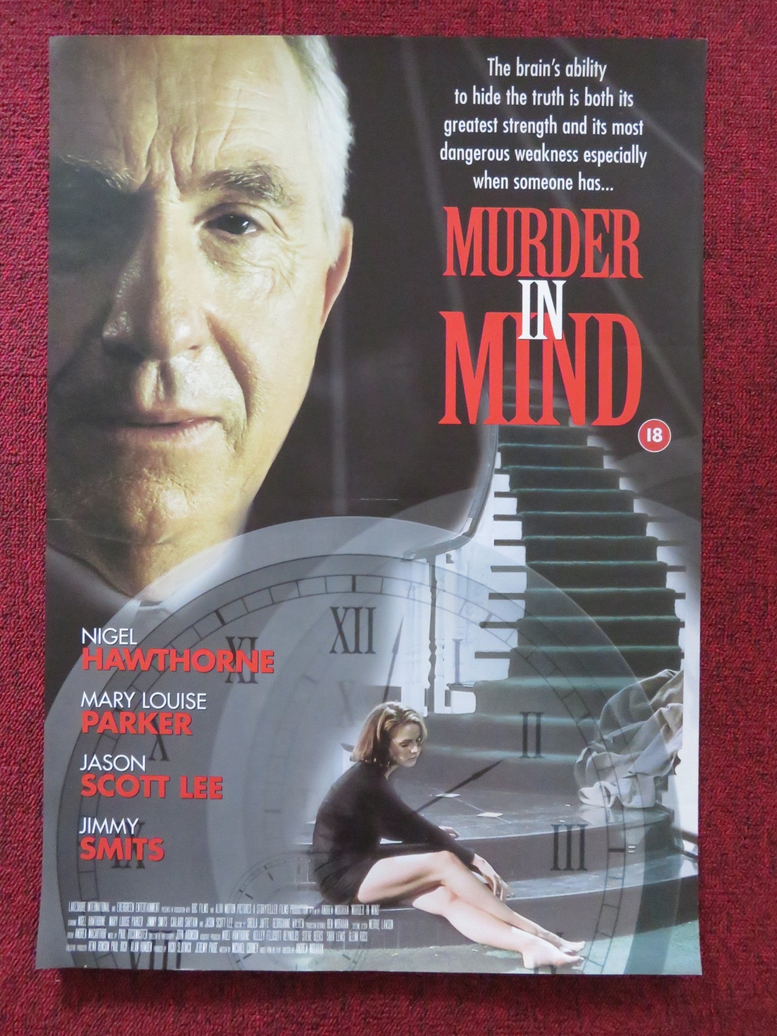 MURDER IN MIND VHS VIDEO POSTER NIGEL HAWTHORNE MARY LOUISE PARKER 1997 Rendezvous Cinema Movie posters