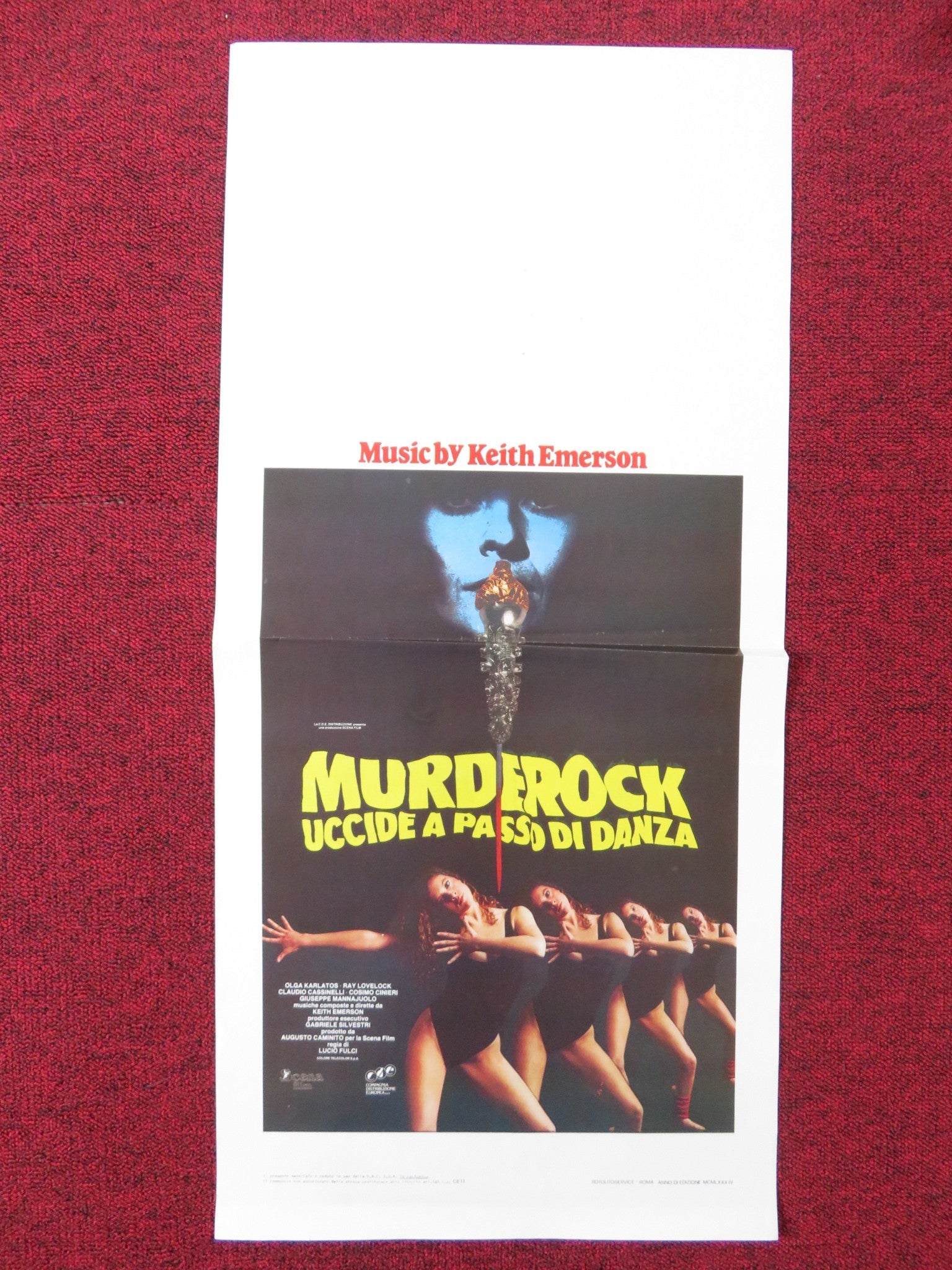MURDER - ROCK: DANCING DEATH ITALIAN LOCANDINA POSTER LUCIO FULCI 1984 Rendezvous Cinema Movie posters
