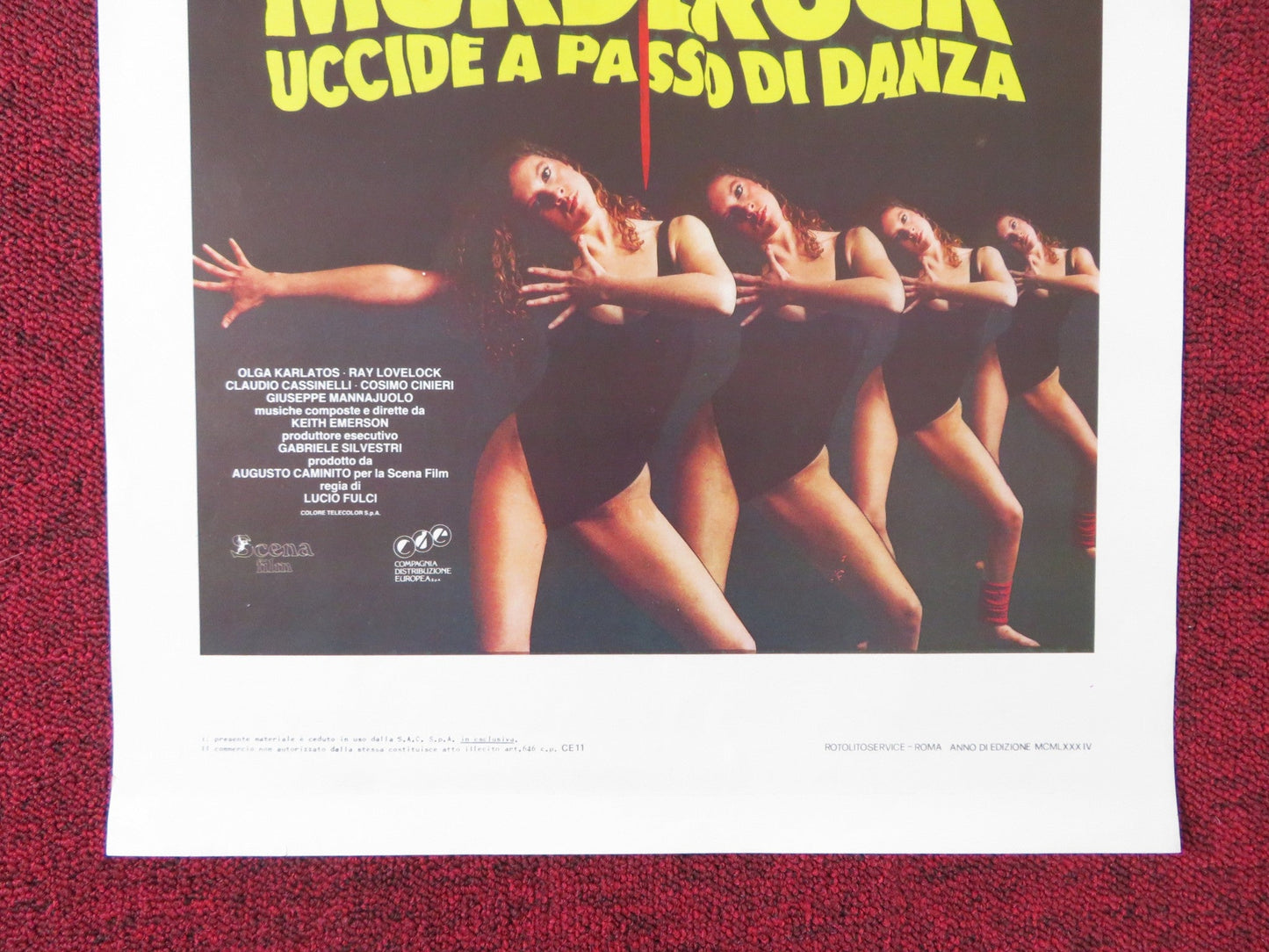 MURDER - ROCK: DANCING DEATH ITALIAN LOCANDINA POSTER LUCIO FULCI 1984 Rendezvous Cinema Movie posters
