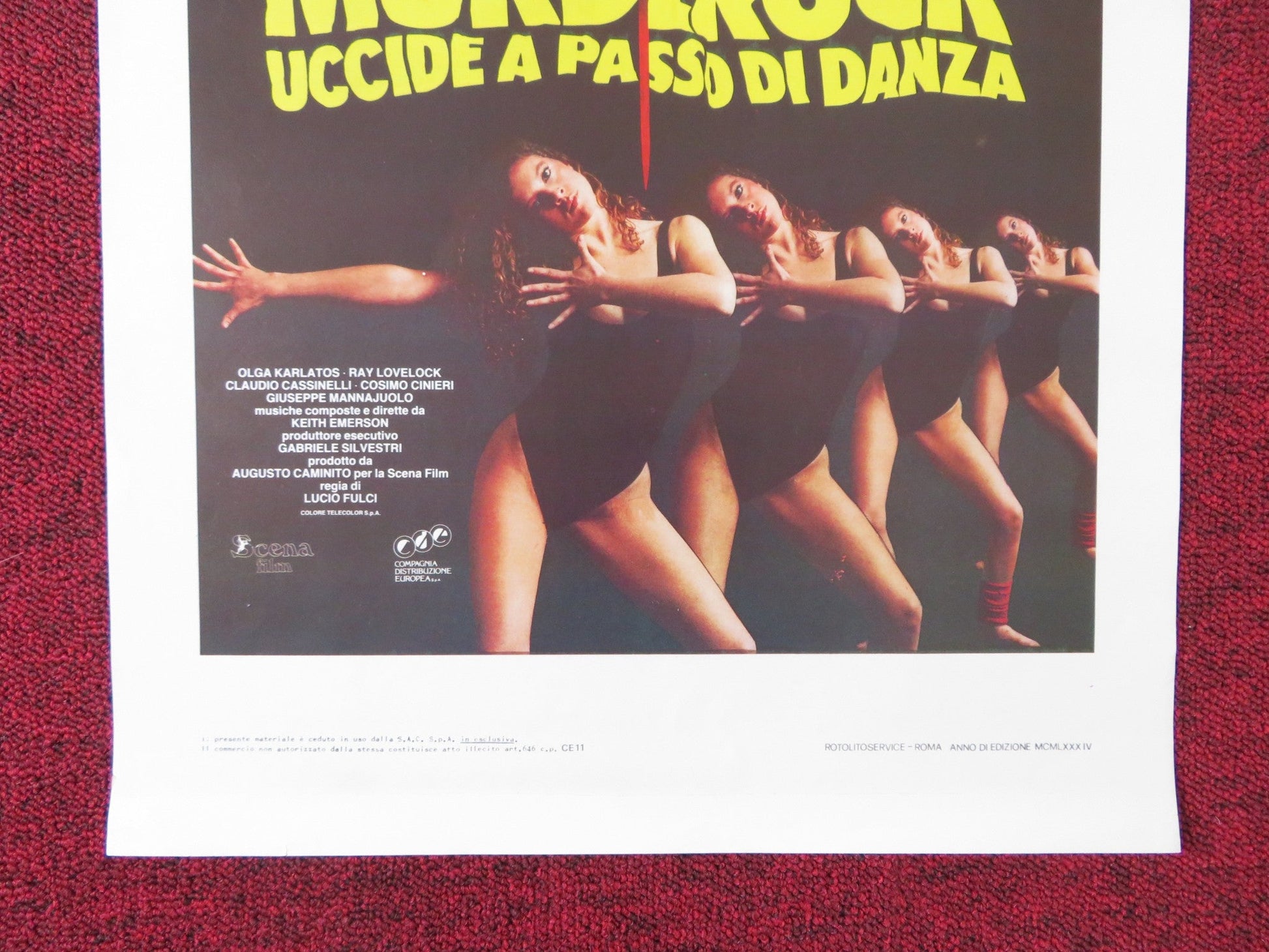 MURDER - ROCK: DANCING DEATH ITALIAN LOCANDINA POSTER LUCIO FULCI 1984 Rendezvous Cinema Movie posters