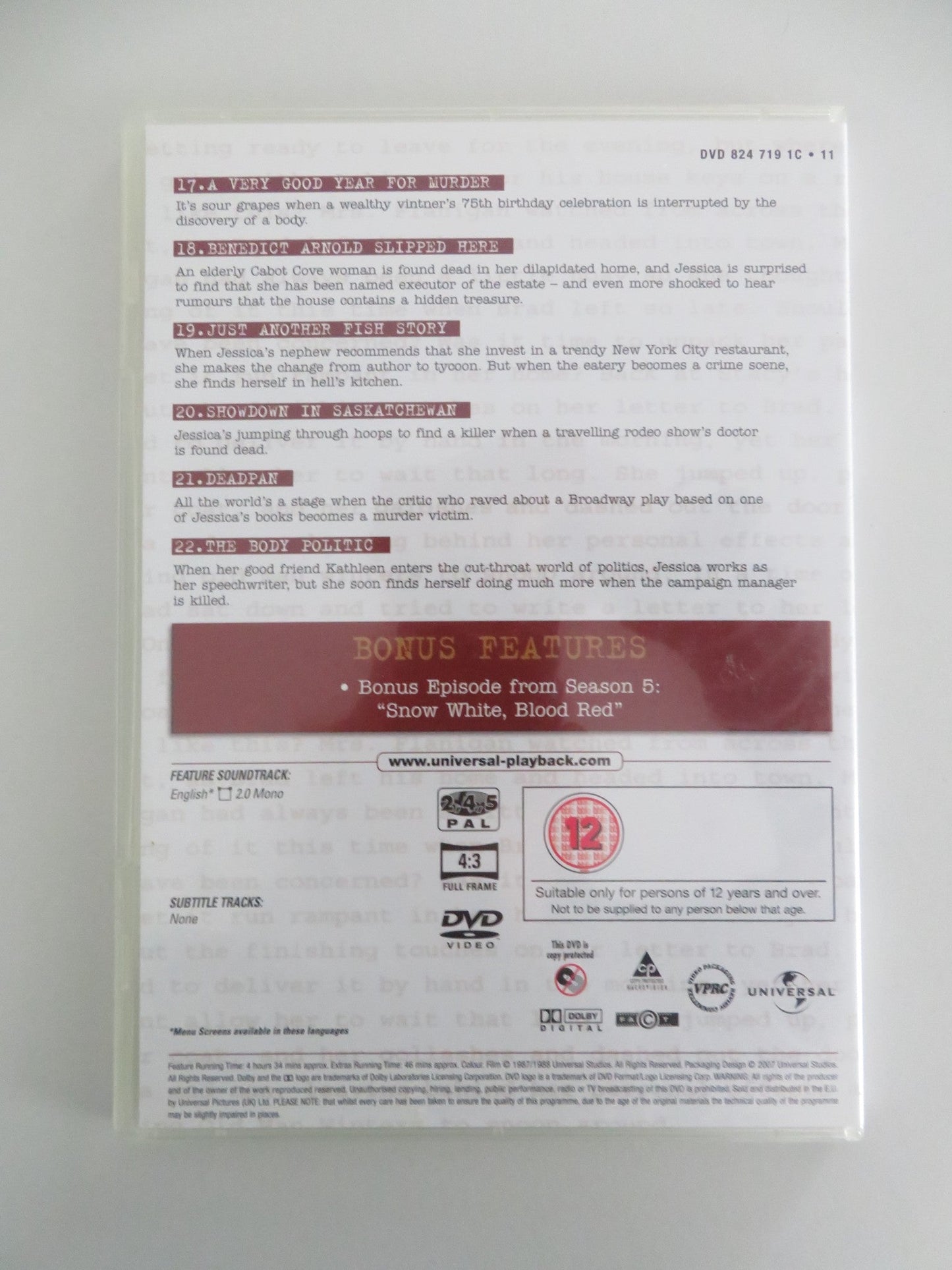 Murder, She Wrote - The Complete Fourth Season (DVD BoxSet) 1987 Region 2, 4, 5 Movie posters
