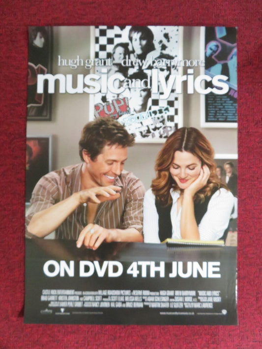 MUSIC AND LYRICS DVD POSTER HUGH GRANT DREW BARRYMORE 2007 Rendezvous Cinema Movie posters