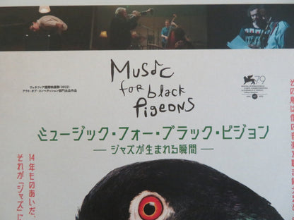 MUSIC FOR BLACK PIGEONS JAPANESE CHIRASHI (B5) POSTER JOEY BARON JAKOB BRO 2022 Rendezvous Cinema Movie posters