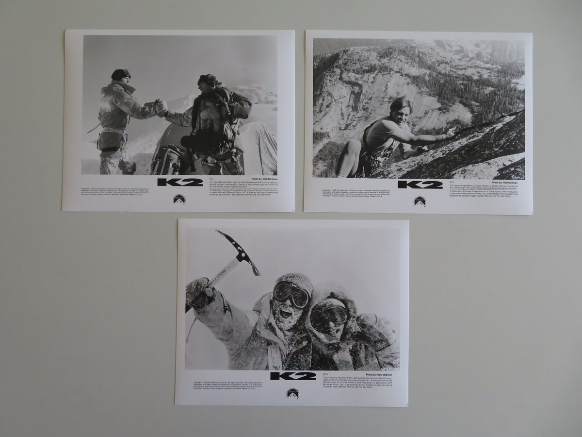 K2 Movie Still Photo Lot Of 3 Michael Biehn Matt Craven 1992