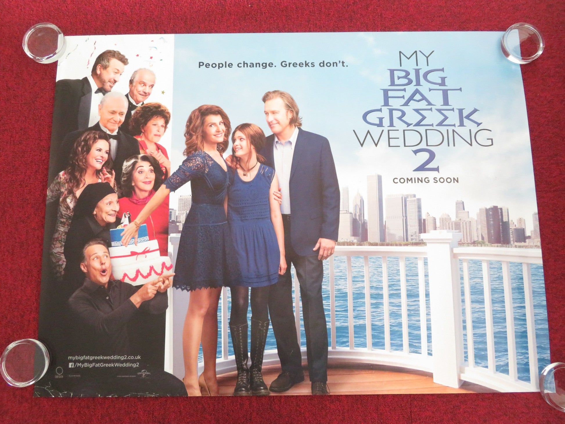 My Big Fat Greek Wedding 2 UK Quad Rolled Poster Nia Vardalos John Corbett 2016 Movie posters