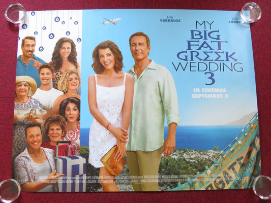 MY BIG FAT GREEK WEDDING 3 UK QUAD ROLLED POSTER JOHN CORBETT NIA VARDALOS 2023 Rendezvous Cinema Movie posters