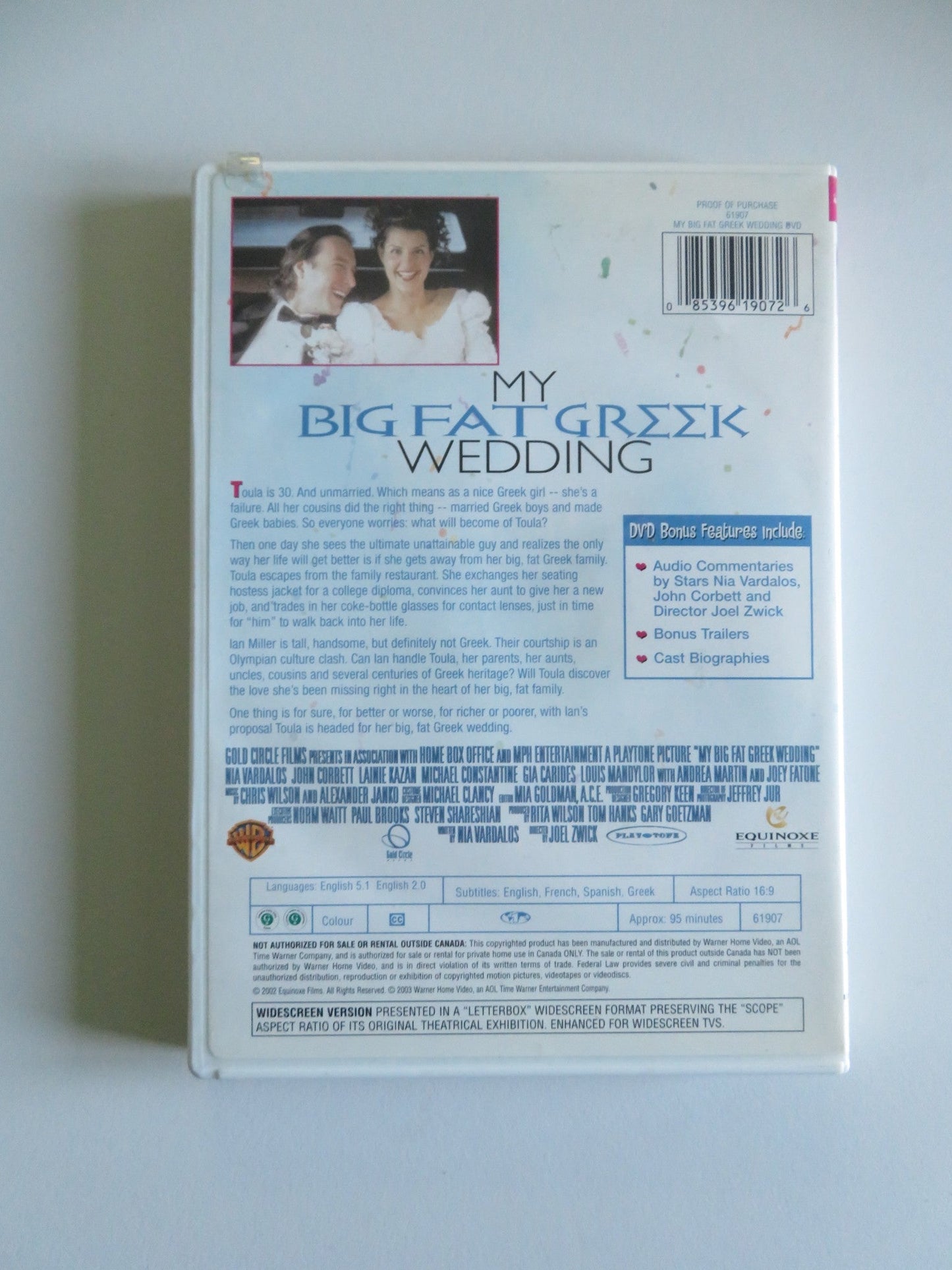 MY BIG FAT GREEK WEDDING (DVD) NIA VARDALOS JOHN CORBETT 2002 REGION 1 - Rendezvous Cinema