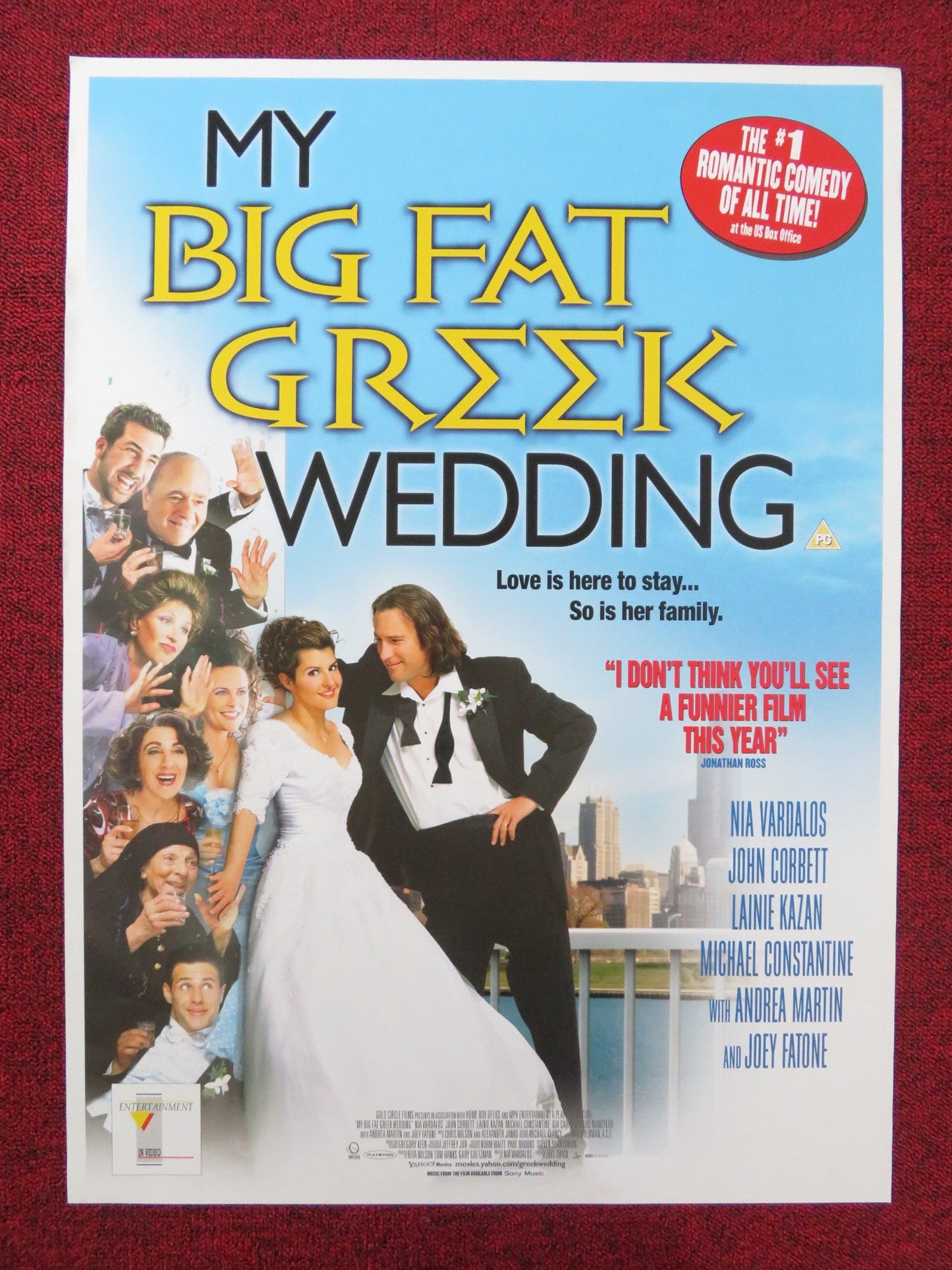 MY BIG FAT GREEK WEDDING VHS POSTER ROLLED JOHN CORBETT NIA VARDALOS 2002 Rendezvous Cinema Movie posters