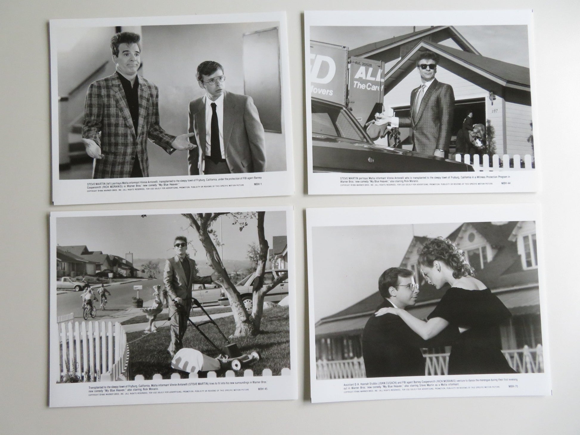 MY BLUE HEAVEN PRESS KIT 1990 STEVE MARTIN RICK MORANIS JOAN CUSACK Movie posters