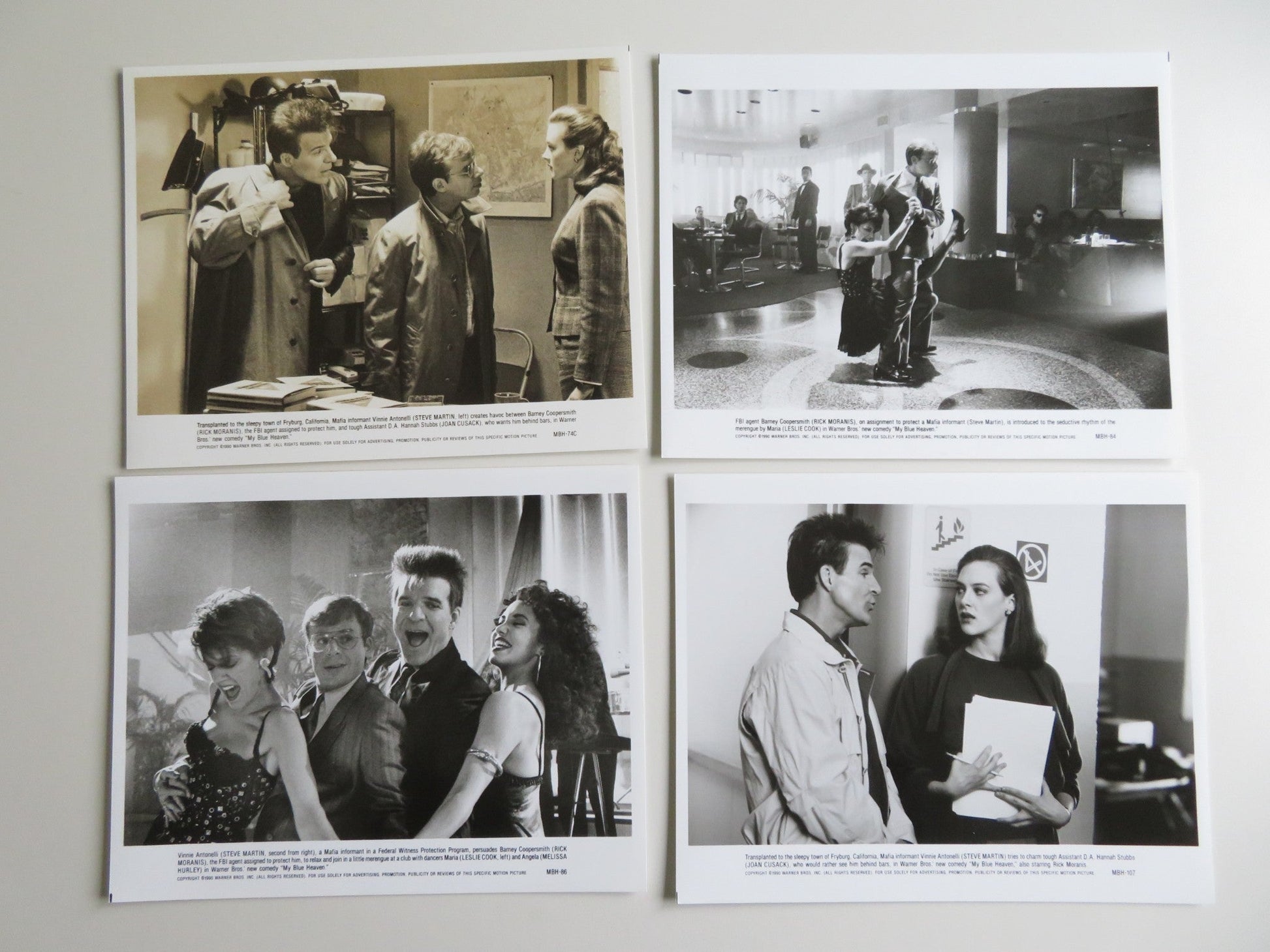 MY BLUE HEAVEN PRESS KIT 1990 STEVE MARTIN RICK MORANIS JOAN CUSACK Movie posters