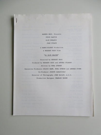 MY BLUE HEAVEN PRESS KIT 1990 STEVE MARTIN RICK MORANIS JOAN CUSACK Movie posters