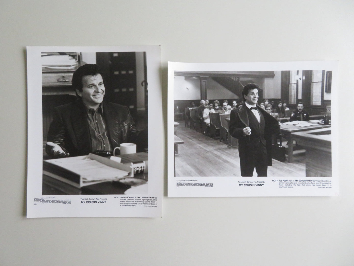 MY COUSIN VINNY MOVIE STILL PHOTO LOT OF 2 JOE PESCI RALPH MACCHIO 1992 - Rendezvous Cinema