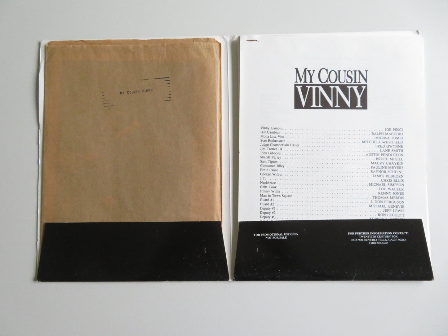 MY COUSIN VINNY PRESS KIT 1992 JOE PESCI MARISA TOMEI RALPH MACCHIO Movie posters