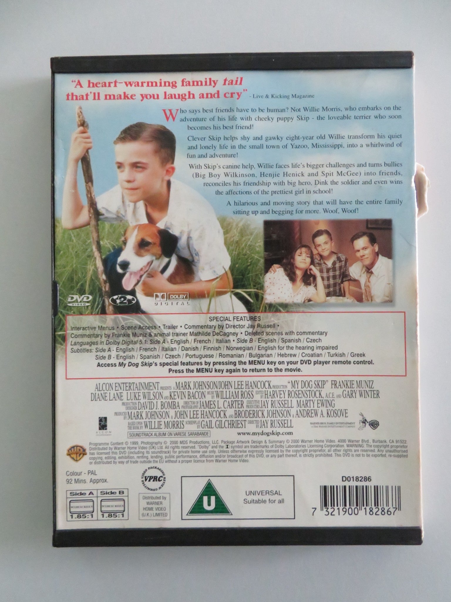 My Dog Skip (DVD) Frankie Muniz Kevin Bacon Luke Wilson 2000 Region 2 Movie posters