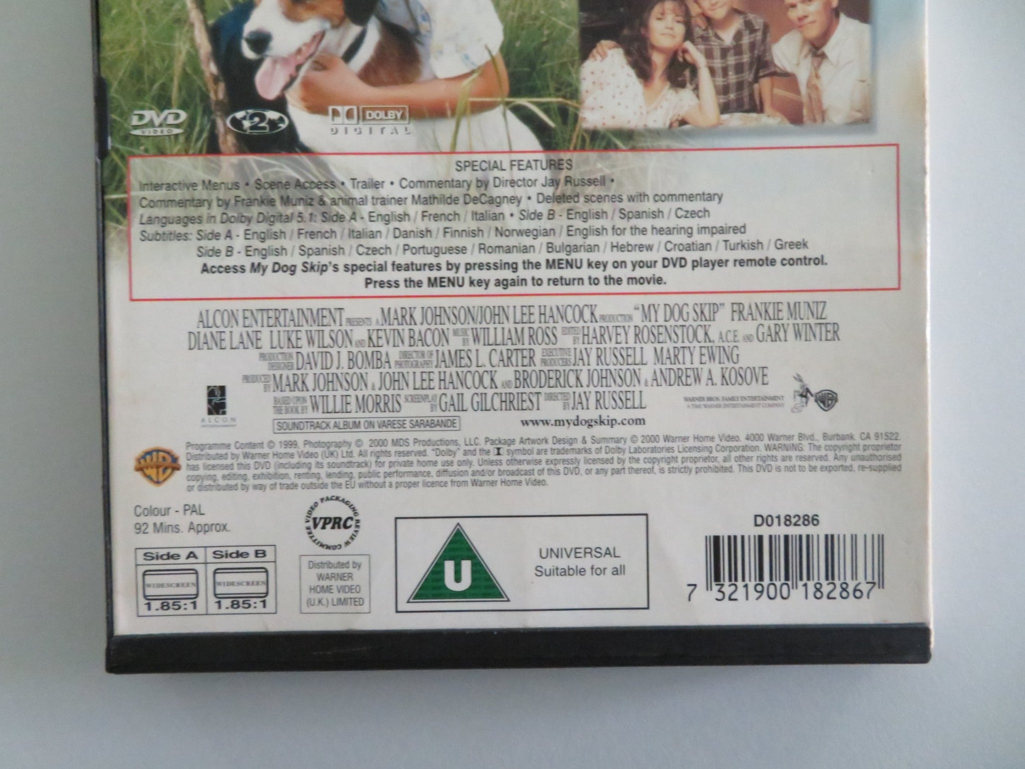 My Dog Skip (DVD) Frankie Muniz Kevin Bacon Luke Wilson 2000 Region 2 Movie posters