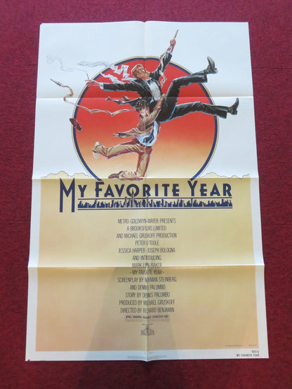 MY FAVORITE YEAR FOLDED US ONE SHEET POSTER PETER O'TOOLE JESSICA HARPER 1982 Movie posters