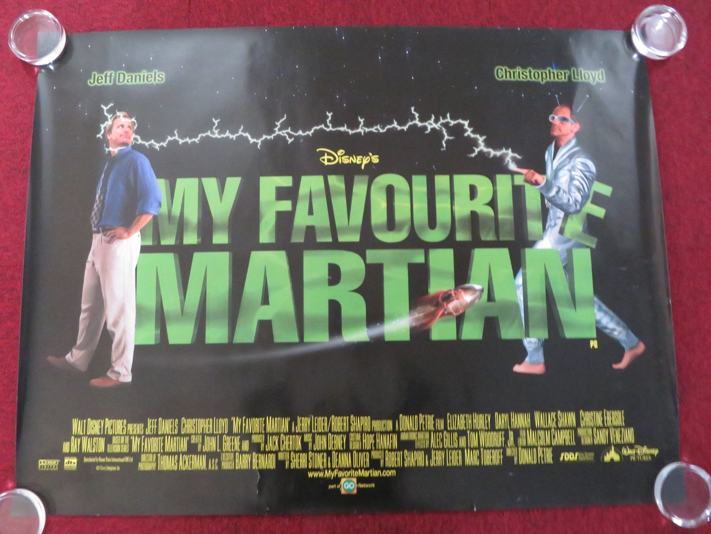 MY FAVOURITE MARTIAN UK QUAD ROLLED POSTER DISNEY CHRISTOPHER LLOYD 1999 Rendezvous Cinema Movie posters