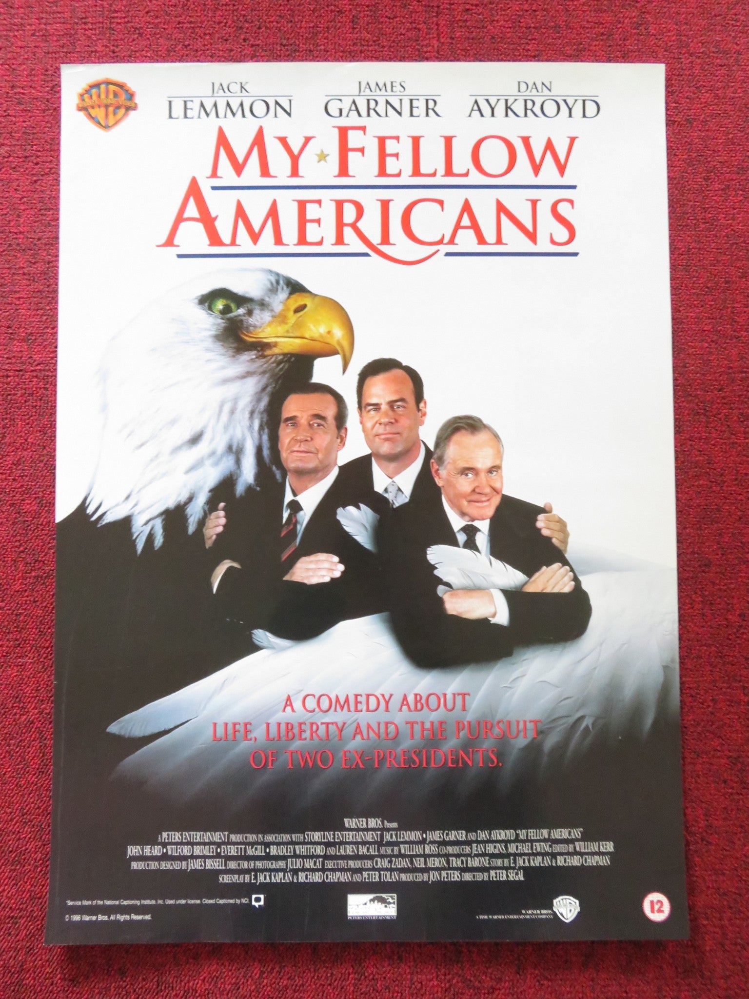 MY FELLOW AMERICANS VHS VIDEO POSTER JACK LEMMON JAMES GARNER 1996 Rendezvous Cinema Movie posters