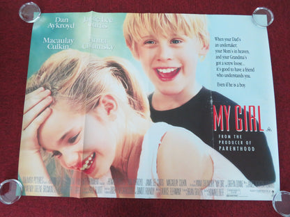 My Girl UK Quad Rolled Poster Macauley Culkin Anna Chlumsky Dan Aykroyd 1991 Movie posters