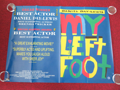 My Left Foot UK Quad Rolled Poster Daniel Day-Lewis Brenda Fricker 1989 Movie posters