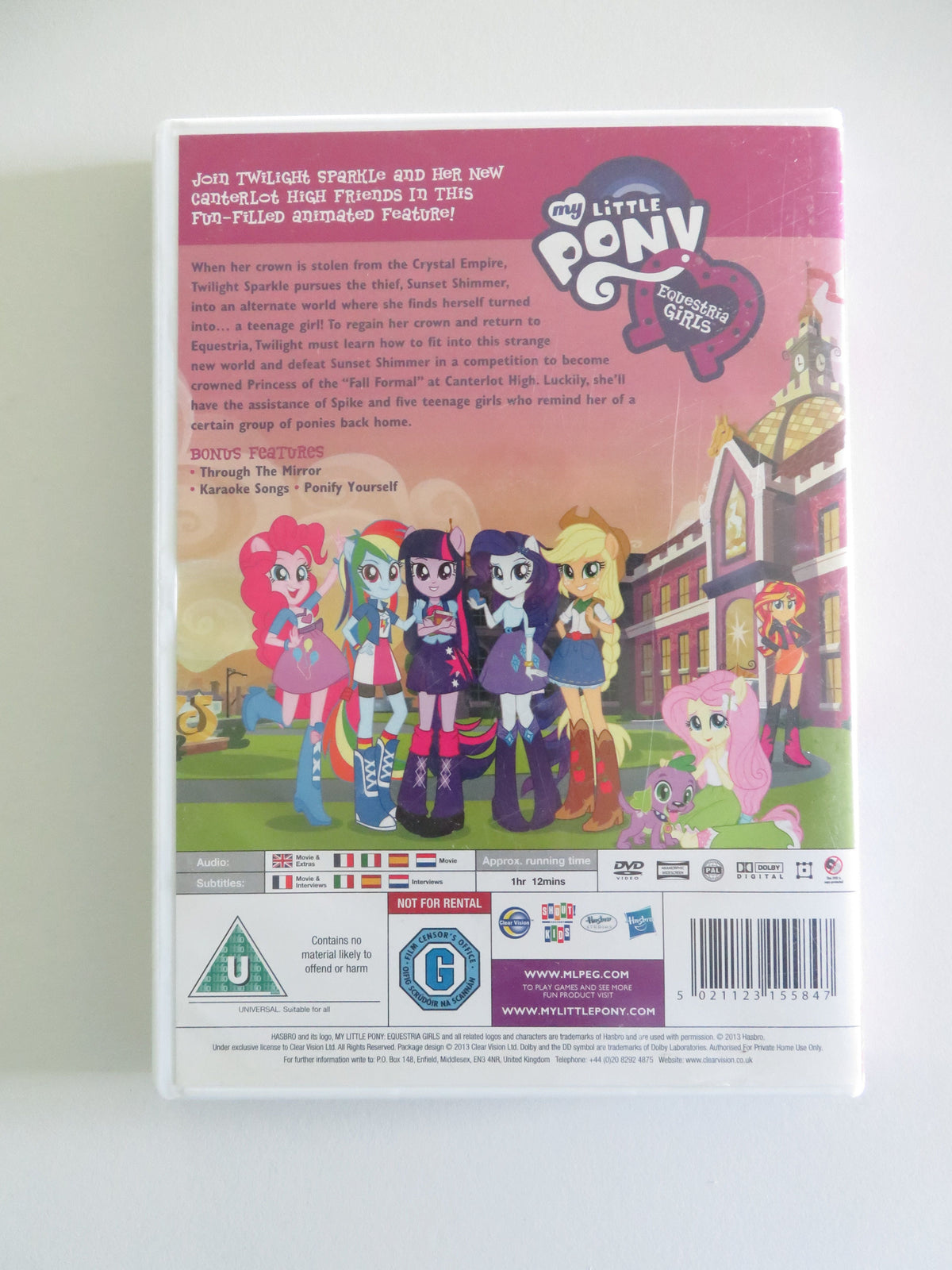 My Little Pony: Equestria Girls (DVD) Tara Strong Ashleigh Ball 2013 Region 2 Movie posters