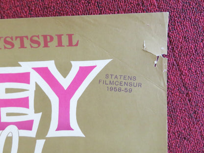 MY MAN GODFREY DANISH POSTER ROLLED DAVID NIVEN JUNE ALLYSON 1958 Rendezvous Cinema Movie posters